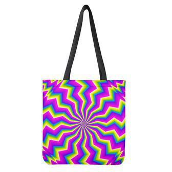 Green Dizzy Moving Optical Illusion Tote Bag | Newhawaiianshirts CA