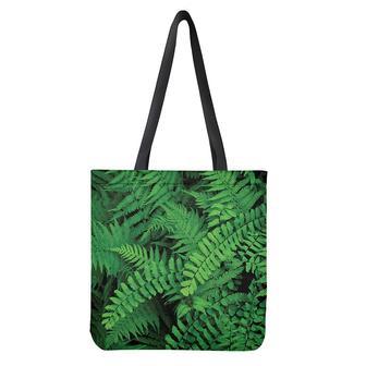 Green Fern Leaf Print Tote Bag | Newhawaiianshirts AU