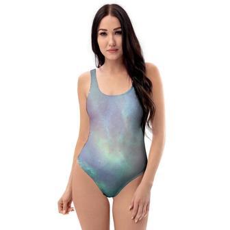 Green Galaxy Space One Piece Swimsuite | Newhawaiianshirts CA