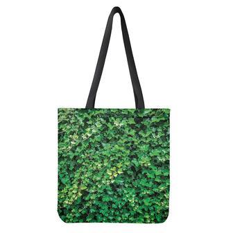 Green Ivy Wall Print Tote Bag | Newhawaiianshirts