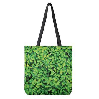 Green Leaf Print Tote Bag | Newhawaiianshirts DE