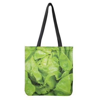 Green Lettuce Leaves Print Tote Bag | Newhawaiianshirts AU