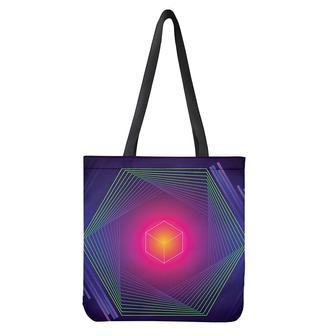 Green Light Edm Geometric Print Tote Bag | Newhawaiianshirts