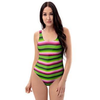 Green Mexican Baja One Piece Swimsuite | Newhawaiianshirts AU