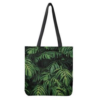 Green Monstera Leaf Print Tote Bag | Newhawaiianshirts