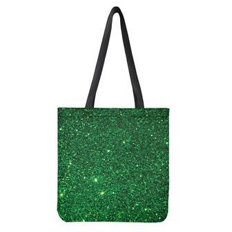 Green (Not Real) Glitter Print Tote Bag | Newhawaiianshirts CA