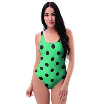 Green Polka Dot One Piece Swimsuite | Newhawaiianshirts AU