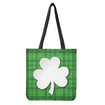 Green Shamrock Tartan Print Tote Bag | Newhawaiianshirts DE