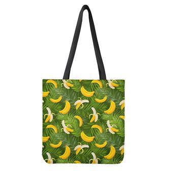 Green Tropical Banana Pattern Print Tote Bag | Newhawaiianshirts DE