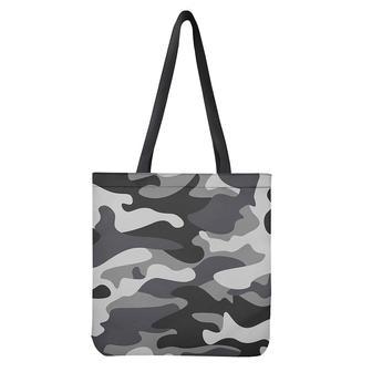 Grey And White Camouflage Print Tote Bag | Newhawaiianshirts