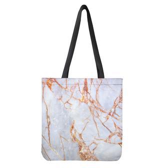 Grey Bronze Marble Print Tote Bag | Newhawaiianshirts DE