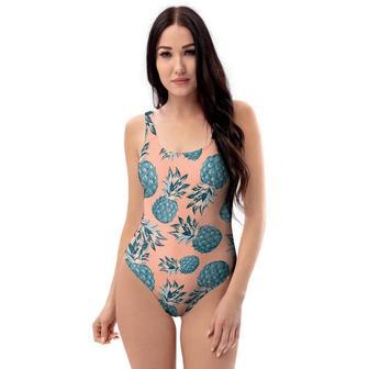 Hawaiian Neon Pineapple Print One Piece Swimsuite | Newhawaiianshirts UK