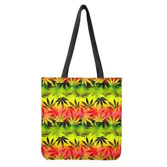 Hemp Leaf Reggae Pattern Print Tote Bag | Newhawaiianshirts CA