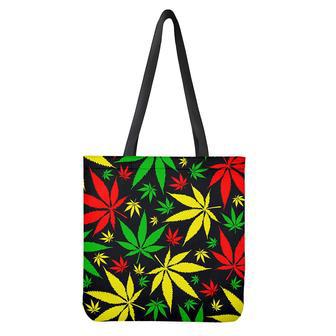 Hemp Leaves Reggae Pattern Print Tote Bag | Newhawaiianshirts CA