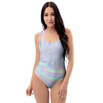 Holographic Abstract One Piece Swimsuite | Newhawaiianshirts AU