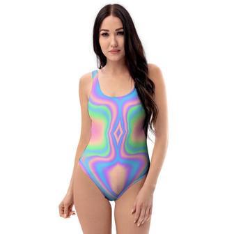 Holographic Trippy One Piece Swimsuite | Newhawaiianshirts UK