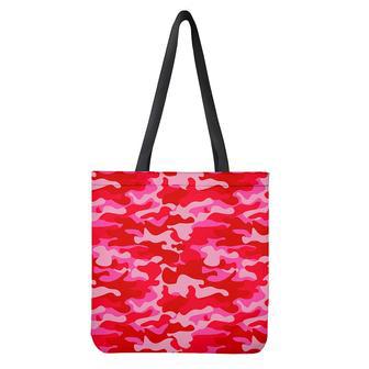 Hot Pink Camouflage Print Tote Bag | Newhawaiianshirts CA