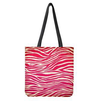 Hot Pink Zebra Pattern Print Tote Bag | Newhawaiianshirts UK