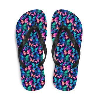 Iridescent Butterfly Flip Flops | Newhawaiianshirts