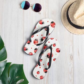 Ladybug Flip Flops. | Newhawaiianshirts