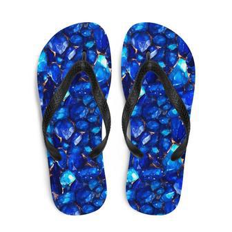 Lapis Gemstone Pattern Flip Flops | Newhawaiianshirts CA