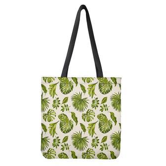 Light Tropical Leaf Pattern Print Tote Bag | Newhawaiianshirts AU