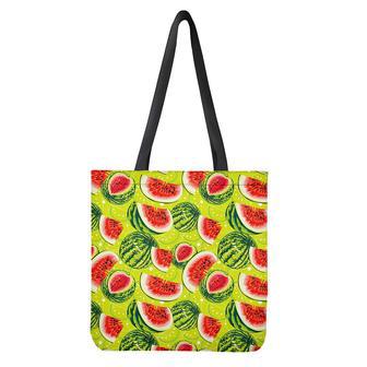 Lime Green Watermelon Pattern Print Tote Bag | Newhawaiianshirts