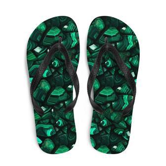 Malachite Pattern Flip Flops | Newhawaiianshirts AU