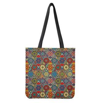 Mandala Star Bohemian Pattern Print Tote Bag | Newhawaiianshirts