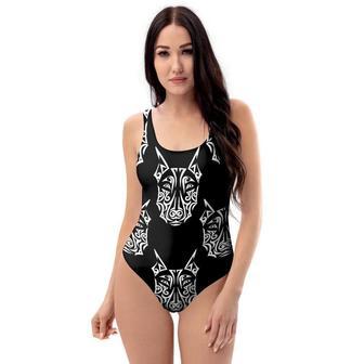 Maori Aztec Pitbull One Piece Swimsuite | Newhawaiianshirts AU