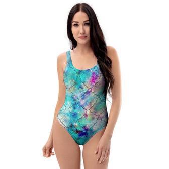 Mermaid Galaxy Print One Piece Swimsuite | Newhawaiianshirts DE