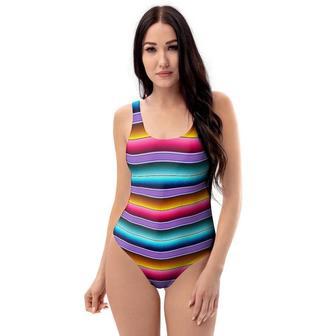 Mexican Baja Serape One Piece Swimsuite | Newhawaiianshirts AU