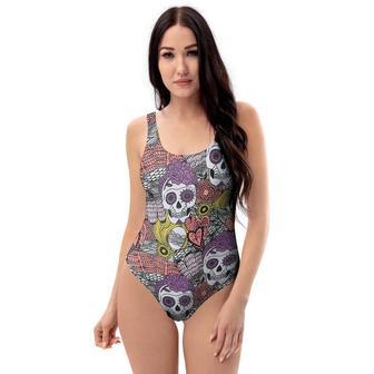 Mexican Skull One Piece Swimsuite | Newhawaiianshirts