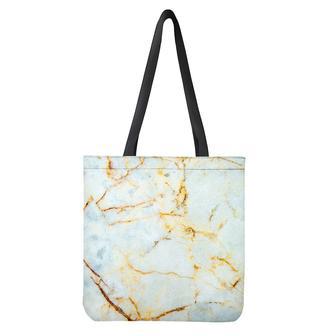 Natural Gold Marble Print Tote Bag | Newhawaiianshirts CA