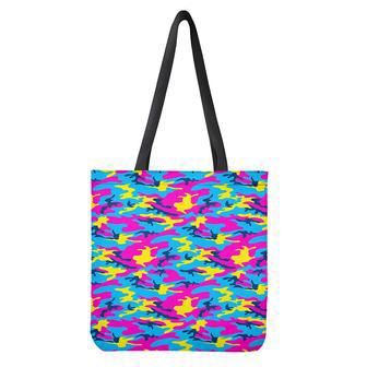 Neon Camouflage Print Tote Bag | Newhawaiianshirts