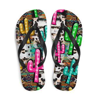 Neon Light Cactus Flip-Flops | Newhawaiianshirts AU