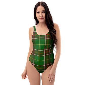 Newfoundland Tartan Green Plaid One Piece Swimsuite | Newhawaiianshirts AU