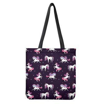 Night Girly Unicorn Pattern Print Tote Bag | Newhawaiianshirts DE