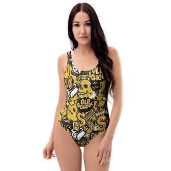 Old School Hiphop Print One Piece Swimsuite | Newhawaiianshirts DE