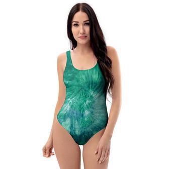 Olive Green Tie Dye One Piece Swimsuite | Newhawaiianshirts UK