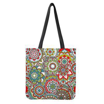 Oriental Mandala Bohemian Pattern Print Tote Bag | Newhawaiianshirts CA