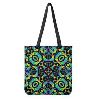 Ornament Psychedelic Trippy Print Tote Bag | Newhawaiianshirts