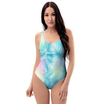 Palm Leaf Hawaiian Print One Piece Swimsuite | Newhawaiianshirts AU