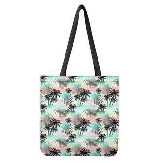 Pastel Palm Tree Pattern Print Tote Bag | Newhawaiianshirts CA