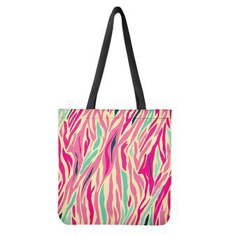 Pastel Zebra Pattern Print Tote Bag | Newhawaiianshirts CA