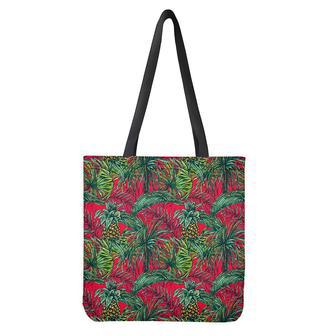 Pineapple Leaves Hawaii Pattern Print Tote Bag | Newhawaiianshirts DE