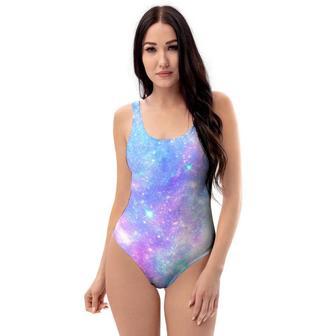 Pink And Blue Galaxy Space One Piece Swimsuite | Newhawaiianshirts AU