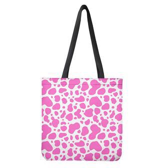 Pink And White Cow Print Tote Bag | Newhawaiianshirts