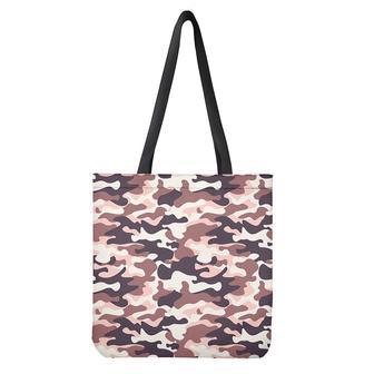 Pink Brown Camouflage Print Tote Bag | Newhawaiianshirts UK