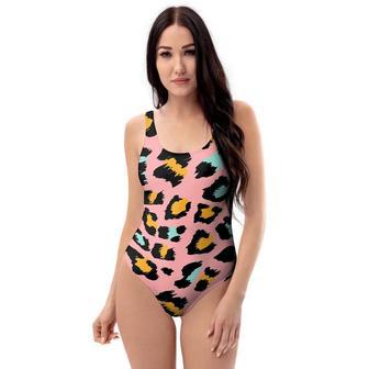 Pink Cheetah Print One Piece Swimsuite | Newhawaiianshirts UK